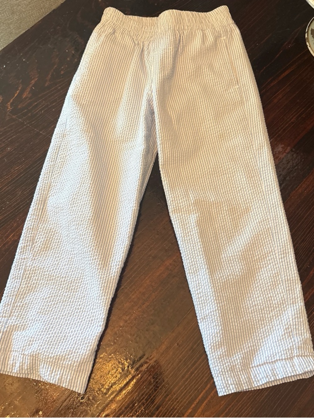 The Beaufort Bonnet Company Light Blue Seersucker 5T